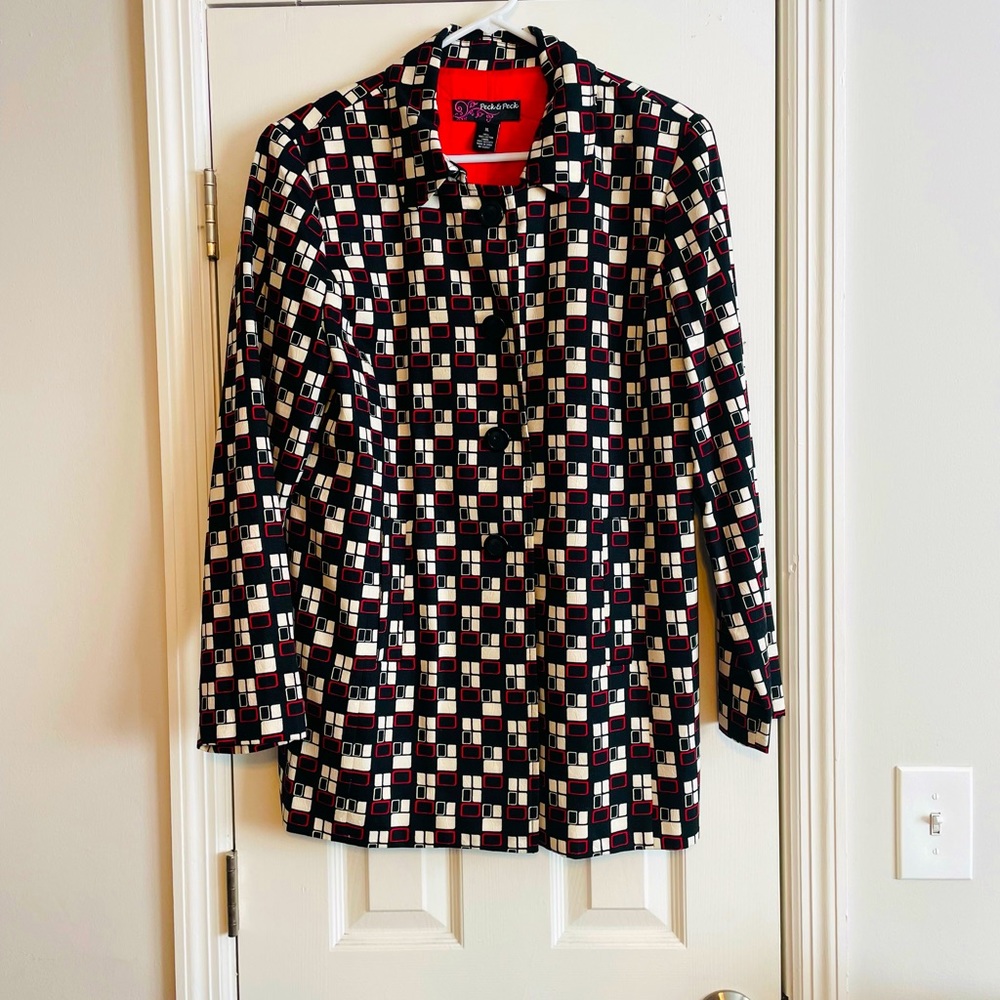 Black, Cream and Red Jacket
